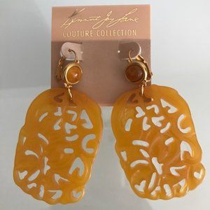 KENNETH JAY LANE COUTURE Gold Plated Drop Earrings